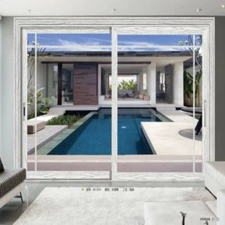 Skydedøre i aluminium med vinduer