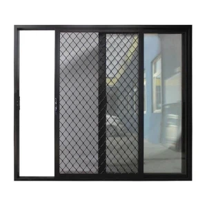 Sorte skydedøre i aluminium